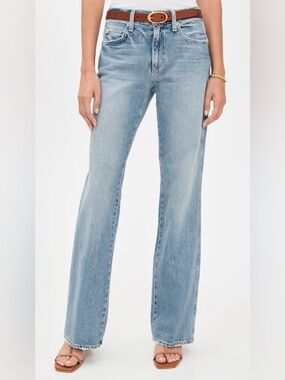 AMO Light Blue Straight-Leg Jeans